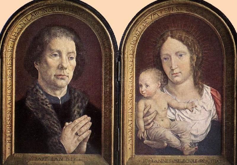 GOSSAERT, Jan (Mabuse) Diptych of Jean Carondelet sdg